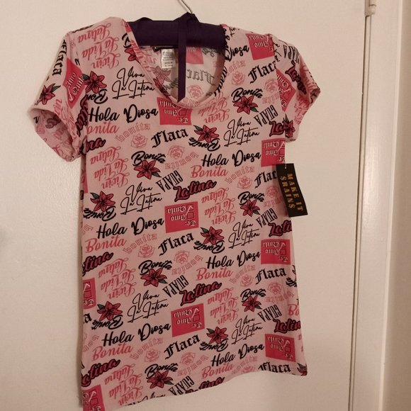 "Make It Rain" Yummy Pink Latina Sleep Shirt Size M NWT - Picture 1 of 4
